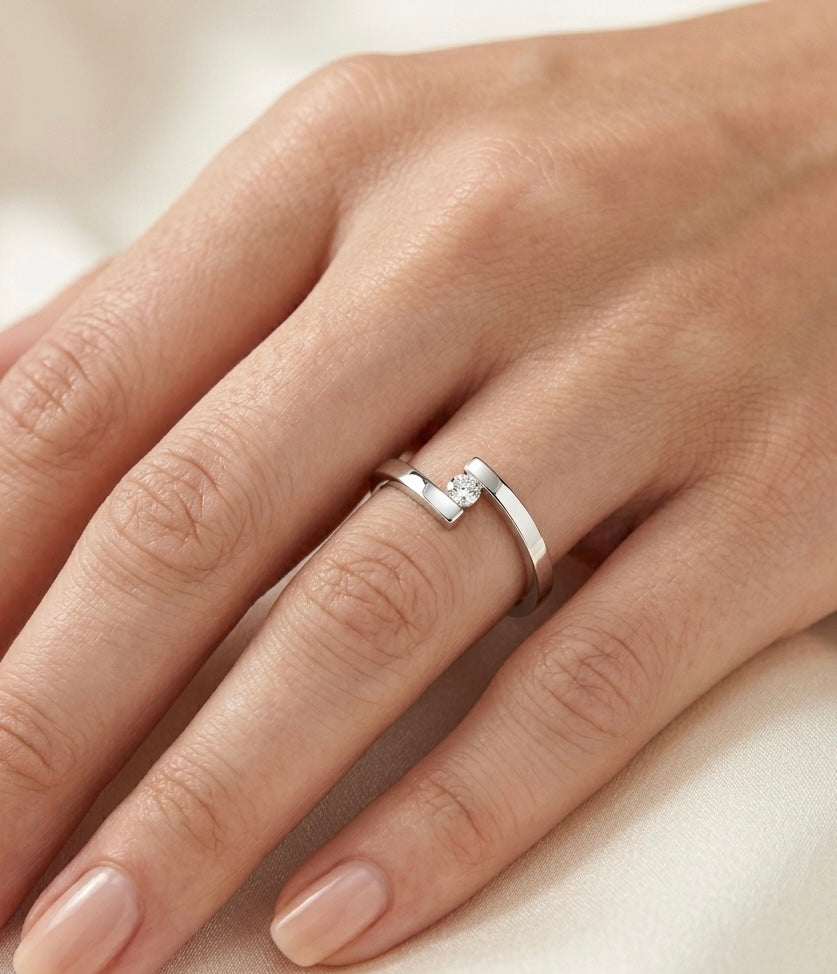 Sortija de Oro Blanco Infinity
