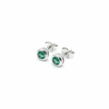 Pendientes Oro Blanco y Esmeralda