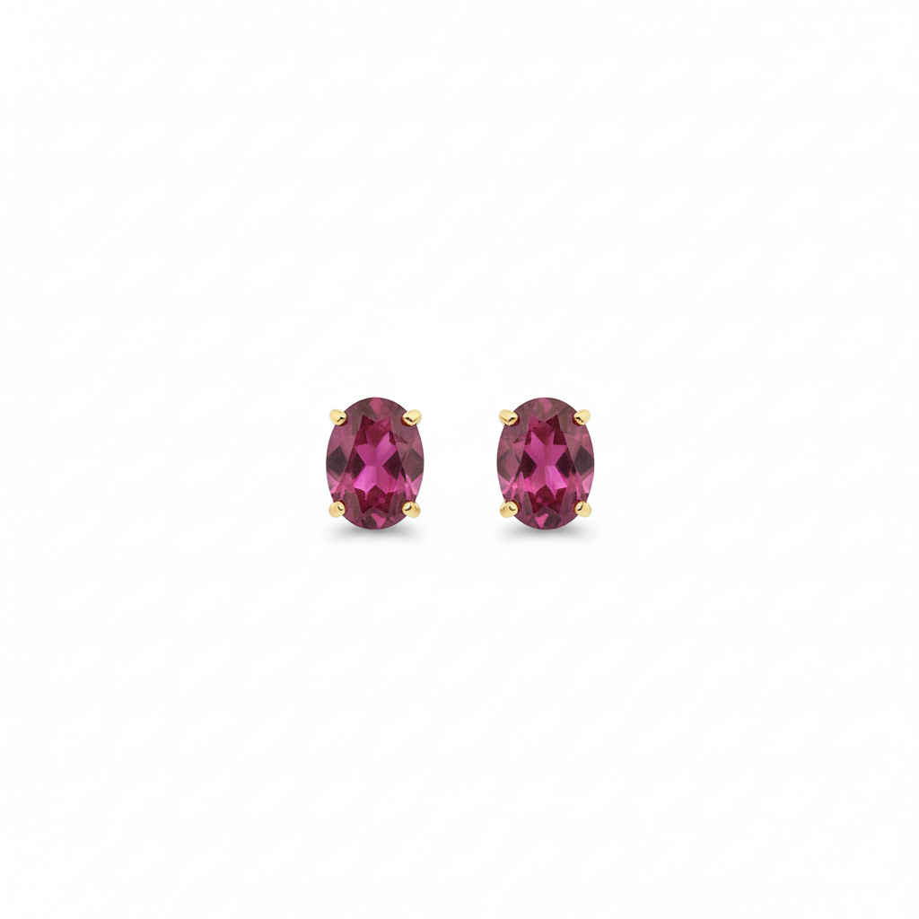 Pendientes de Oro y Rubís