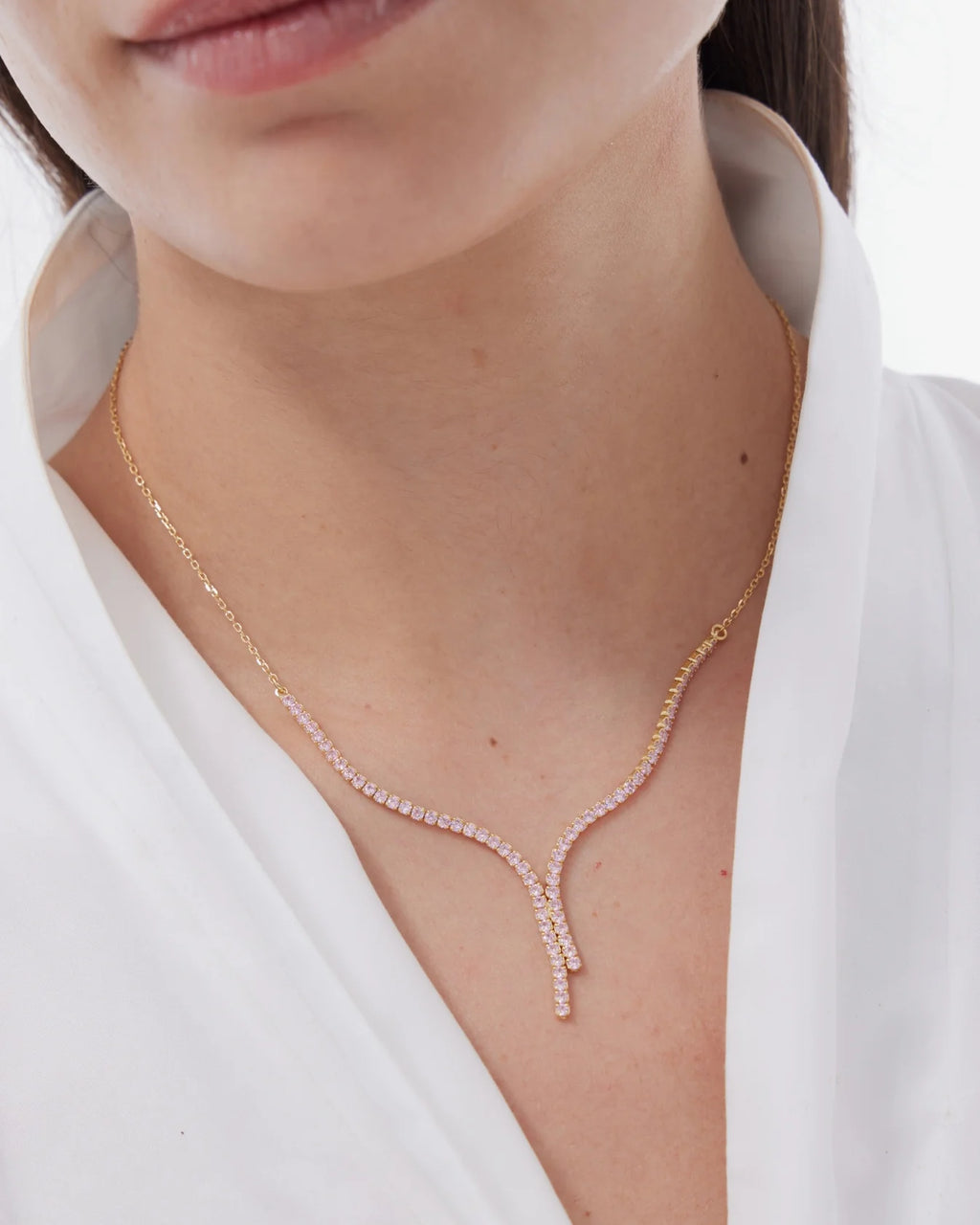 Collar de Plata Riviere Rosa