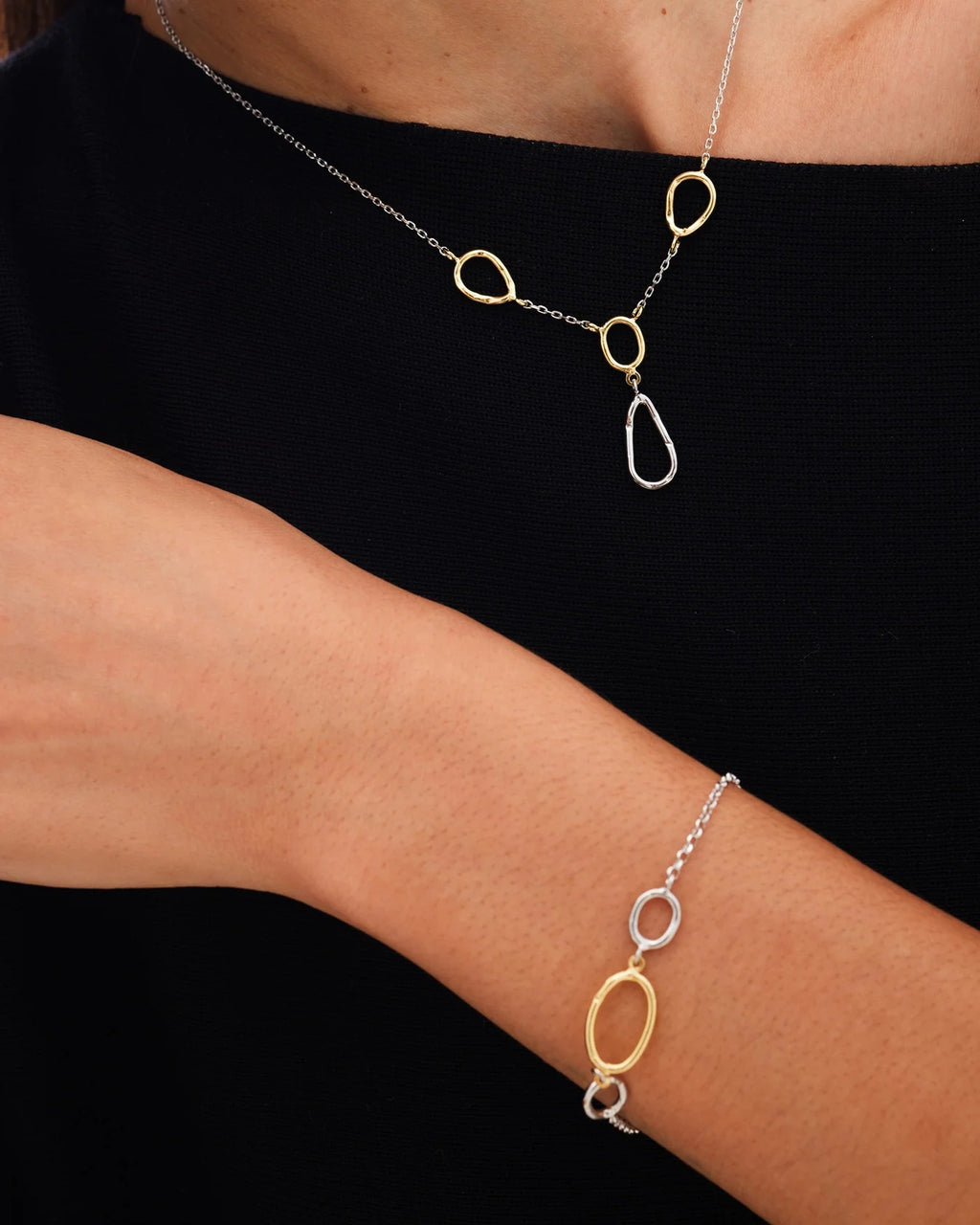 Pulsera de Plata Tow Tones Fade