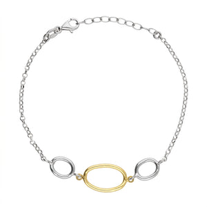 Pulsera de Plata Tow Tones Fade