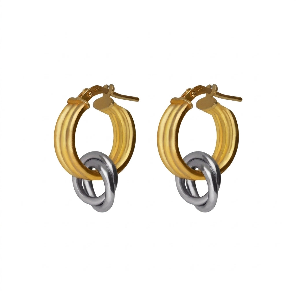 Pendientes de Plata Tow Tones Nivola