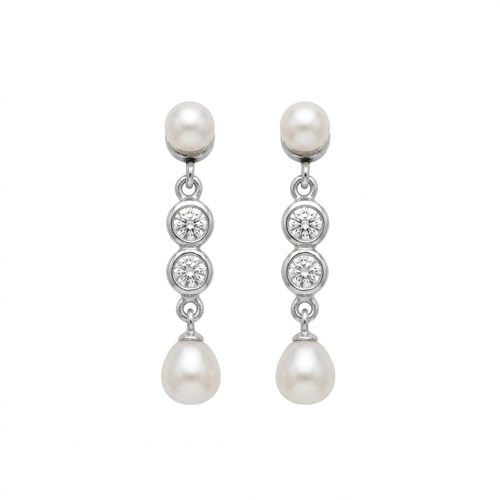 Pendientes de Plata y Perlas