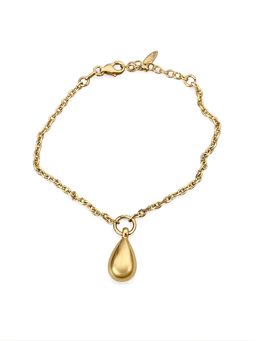 Pulsera Plata Dorada Gota