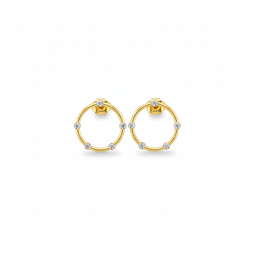 Pendientes de Plata Dorada