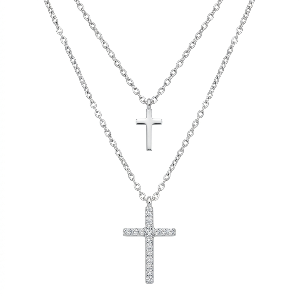Collar de Plata Cruces