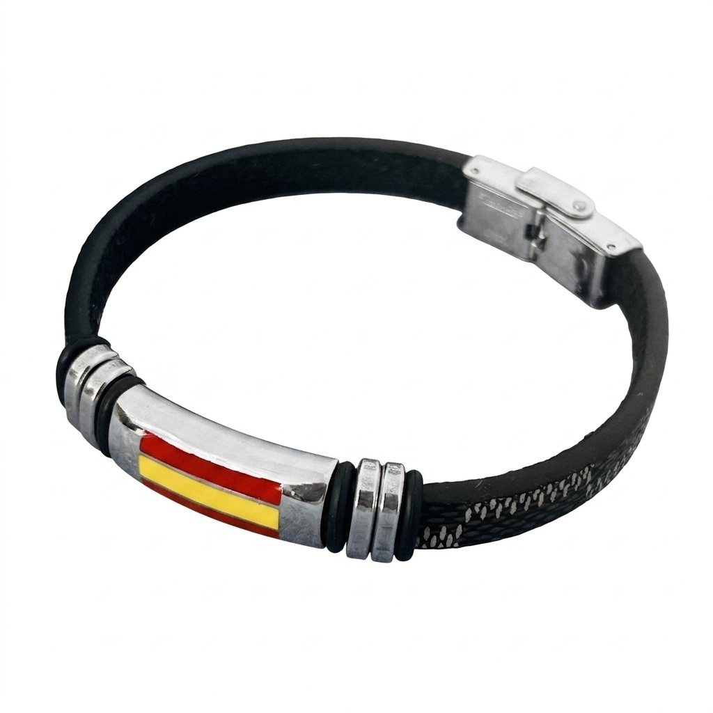 Pulsera de Acero y Cuero Híspalis Teruel