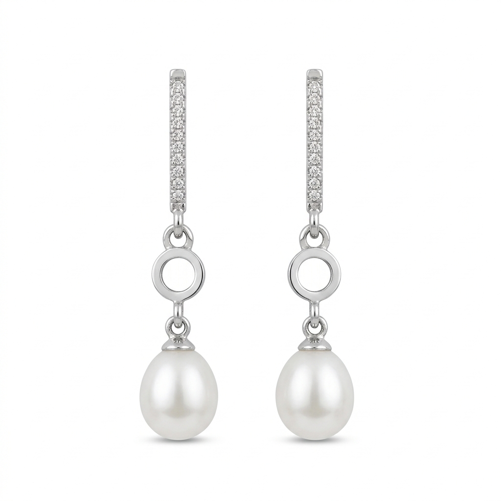 Pendientes de Plata y Perla