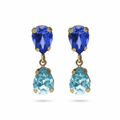 Pendientes de Plata Birthstone Azules