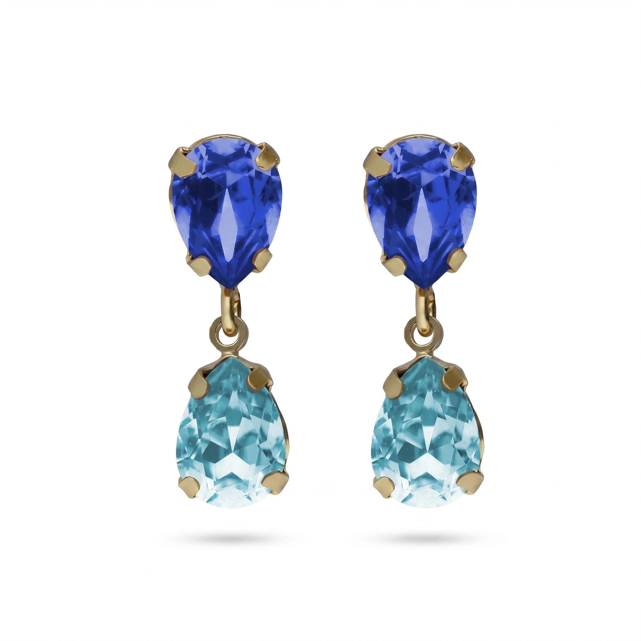 Pendientes de Plata Birthstone Azules