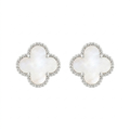 Pendientes de Plata Trébol Nácar