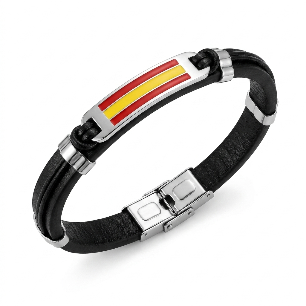 Pulsera de Acero y Piel Híspalis Toledo