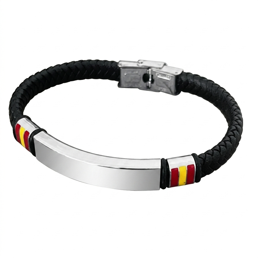 Pulsera de Acero y Piel Híspalis Augusta