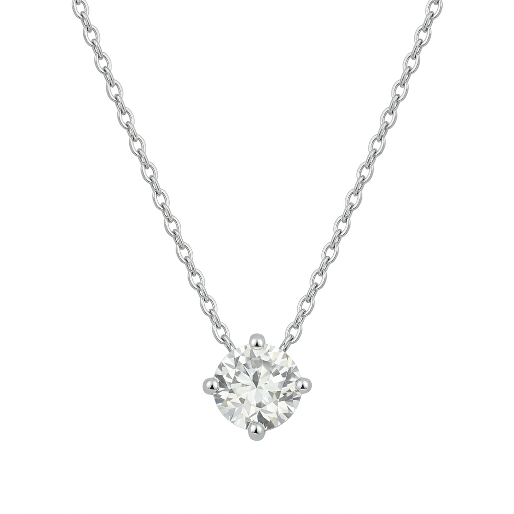 Collar de Plata con Diamantes Brizzling