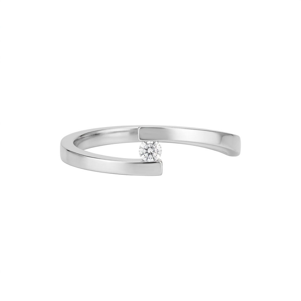 Sortija de Oro Blanco Infinity